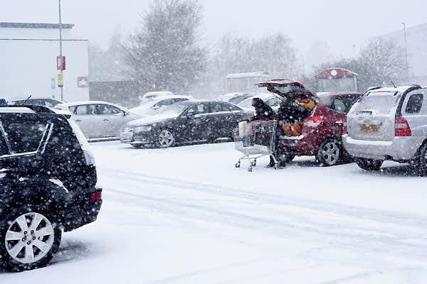 Snow in supermarkets